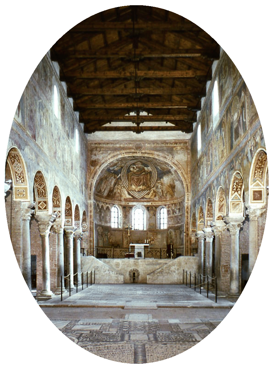 AbbaziaPomposa_Arte Vista della navata abbazia di pomposa