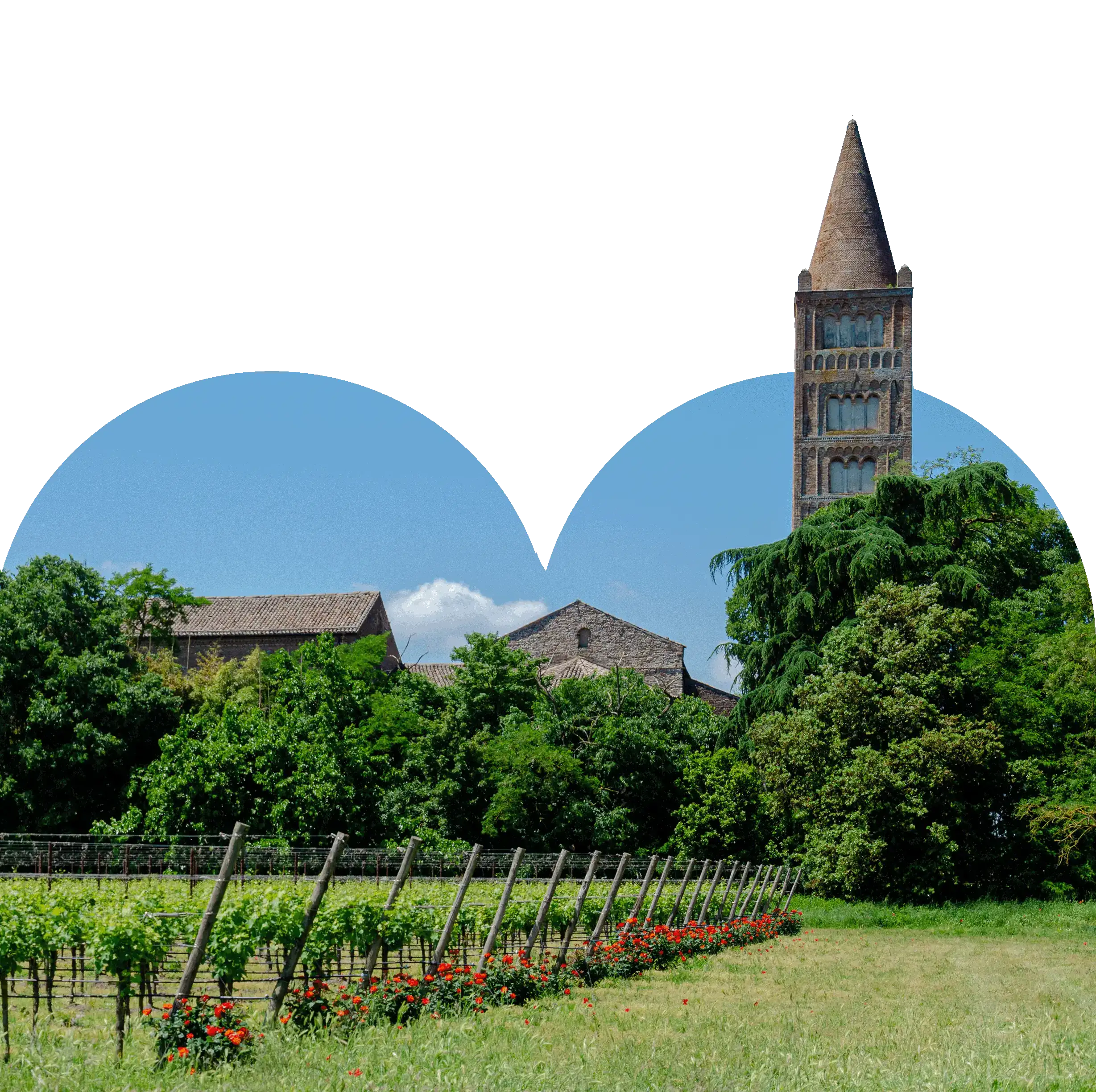 AbbaziaPomposa_Comunita Veduta dell'Abbazia di Pomposa da un canale vicino