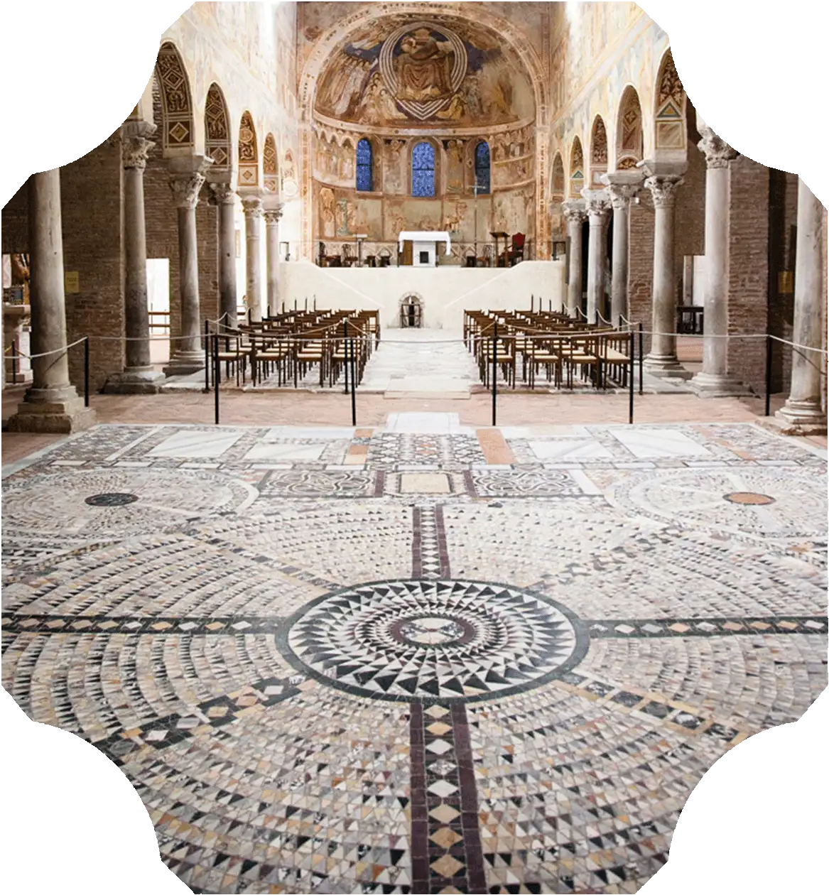 AbbaziaPomposa_Mosaici Mosaici della navata centrale dell'abbazia di pomposa